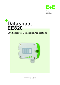 Thumbnail of document Data Sheet - EE820 CO2 Transmitter for Demanding Applications